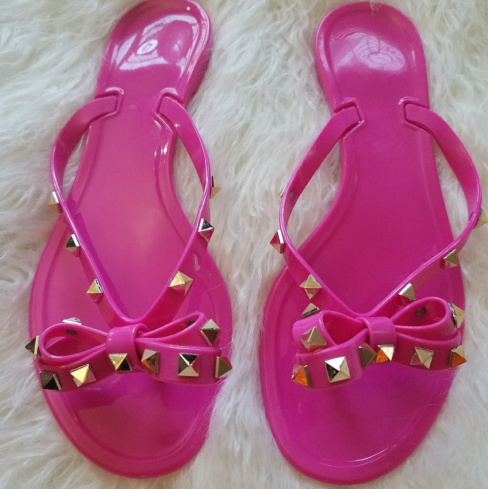 🔥Women's Sandal Flip Flop Studded Bow🔥 - Picture 2 of 5